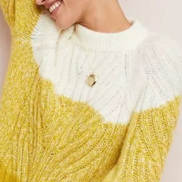 Anthropologie Second Female Nord Ombré Cable Knit Sweater Large Cozy Comfy - Picture 3 of 12